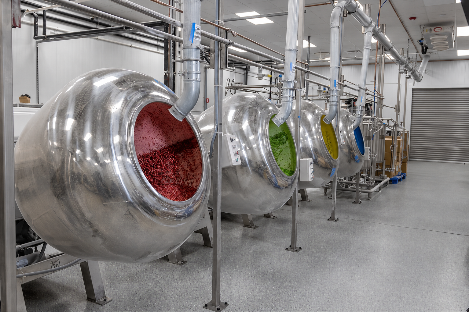 Production equipment inside the Lion Labs facility.